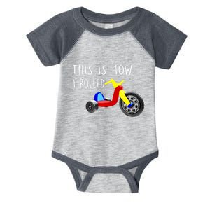 Nostalgic Big Tricycle Wheel This Is How I Rolled 70s 80s Premium Infant Baby Jersey Bodysuit