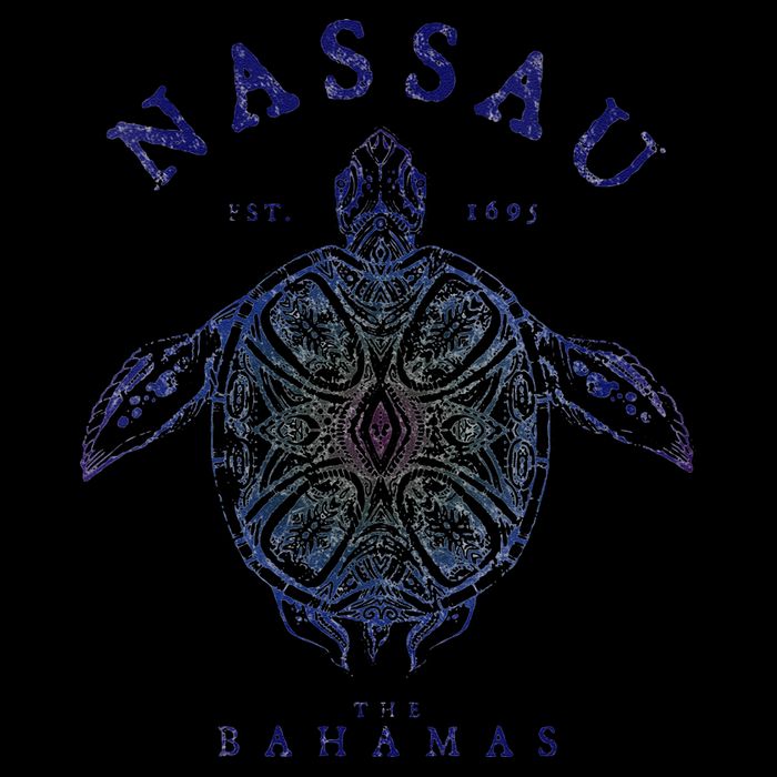 Nassau Bahamas Tortoise Turtle Tribal Diving Fishing Backpack