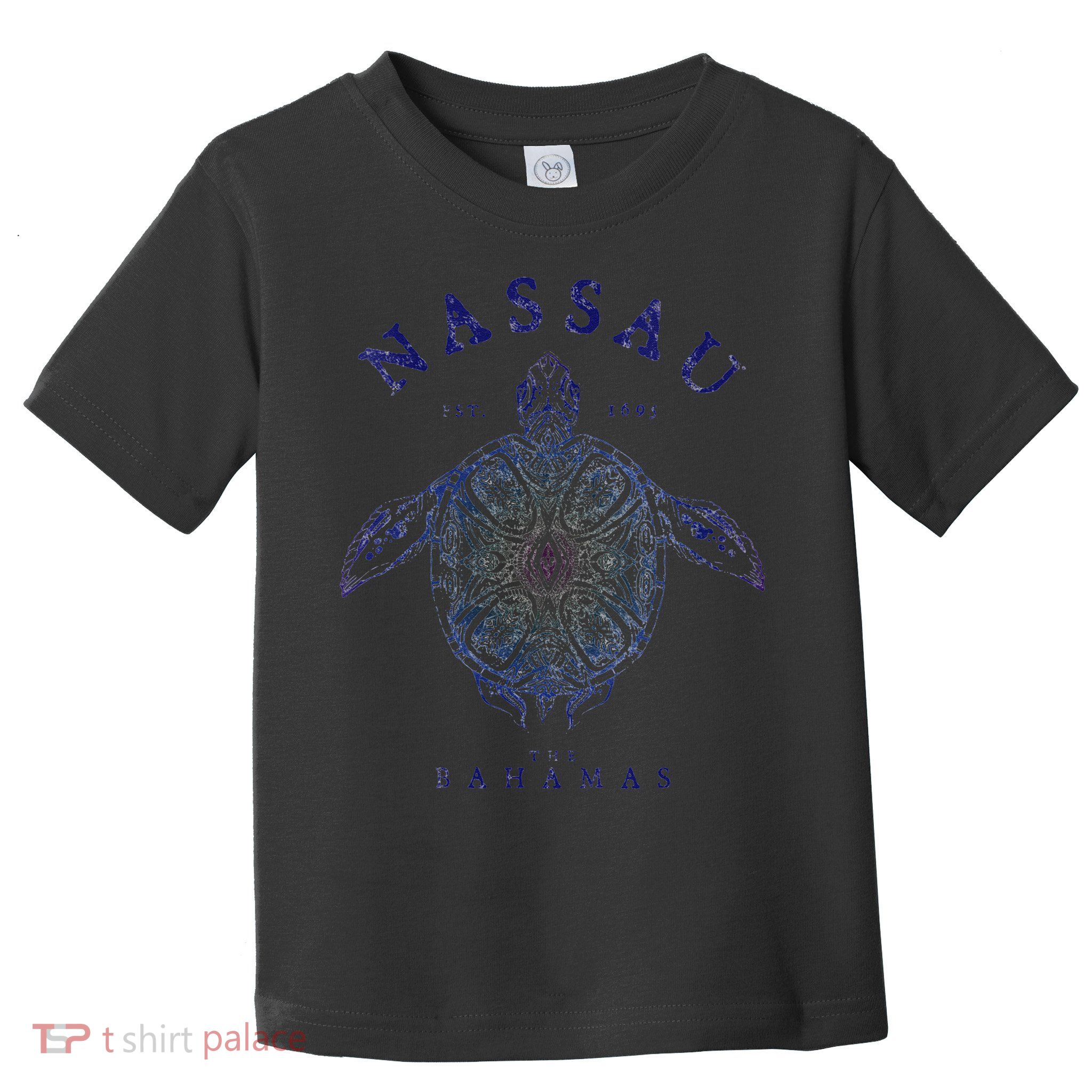 Nassau Bahamas Tortoise Turtle Tribal Diving Fishing Toddler T-Shirt