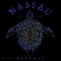 Nassau Bahamas Tortoise Turtle Tribal Diving Fishing Womens T-Shirt