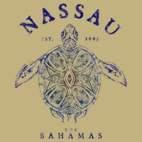 Nassau Bahamas Tortoise Turtle Tribal Diving Fishing Cooling Performance Crew T-Shirt