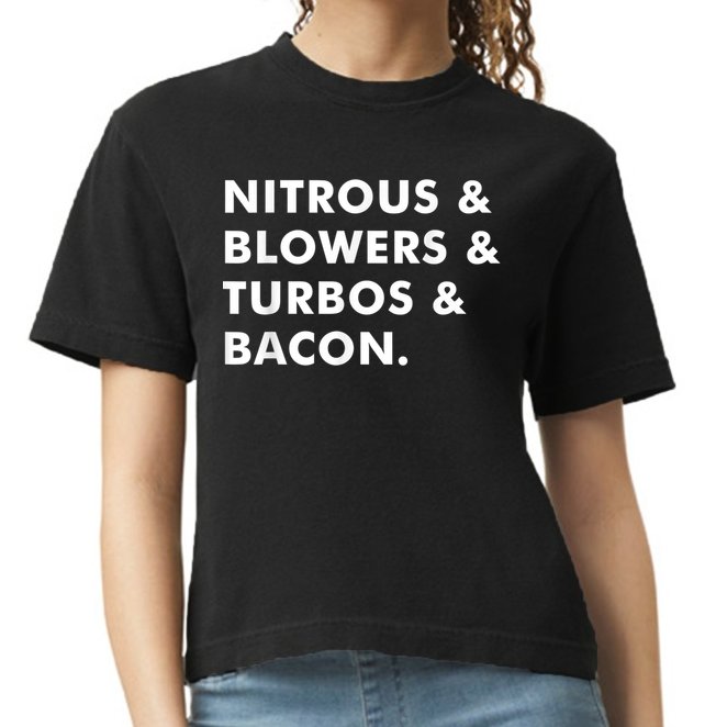 Nitrous & Blowers & Turbos & Bacon Comfort Colors Boxy T-Shirt