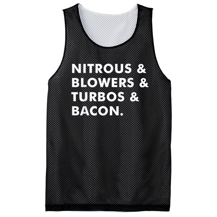 Nitrous & Blowers & Turbos & Bacon Mesh Reversible Basketball Jersey Tank