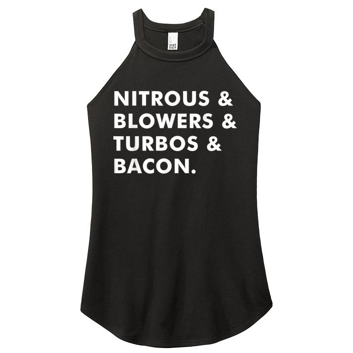 Nitrous & Blowers & Turbos & Bacon Women's Perfect Tri Rocker Tank