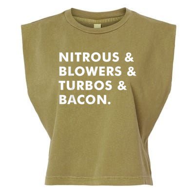 Nitrous & Blowers & Turbos & Bacon Garment-Dyed Women's Muscle Tee