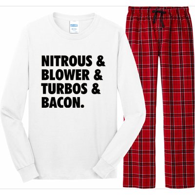 Nitrous & Blowers & Turbos & Bacon Long Sleeve Pajama Set