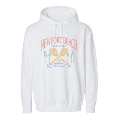 Newport Beach Tennis Club Crossed Racquets Garment-Dyed Fleece Hoodie