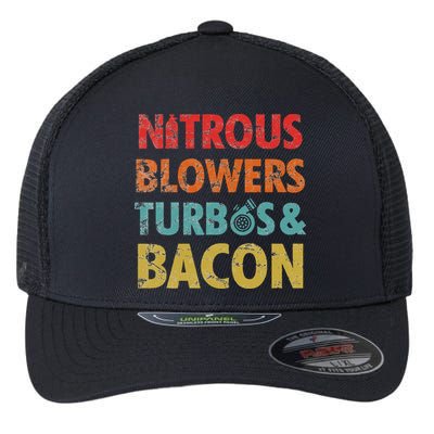 Nitrous Blowers Turbos And Bacon Flexfit Unipanel Trucker Cap