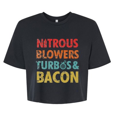 Nitrous Blowers Turbos And Bacon Bella+Canvas Jersey Crop Tee