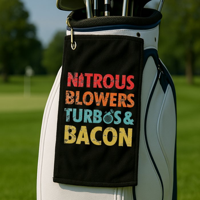 Nitrous Blowers Turbos And Bacon Golf Towel