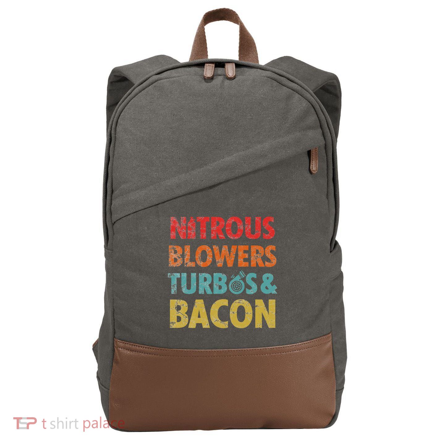 Nitrous Blowers Turbos And Bacon Cotton Canvas Backpack
