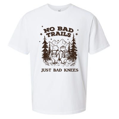 No Bad Trails Just Bad Knees Cute Bears Hiking Vintage Sueded Cloud Jersey T-Shirt