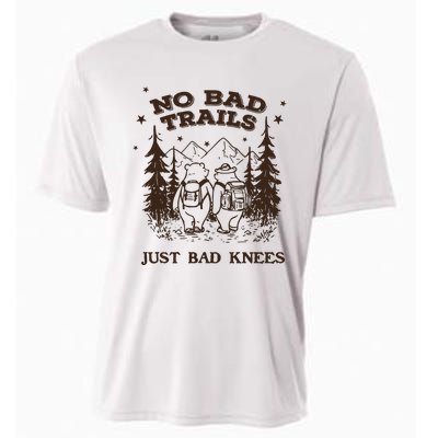 No Bad Trails Just Bad Knees Cute Bears Hiking Vintage Cooling Performance Crew T-Shirt