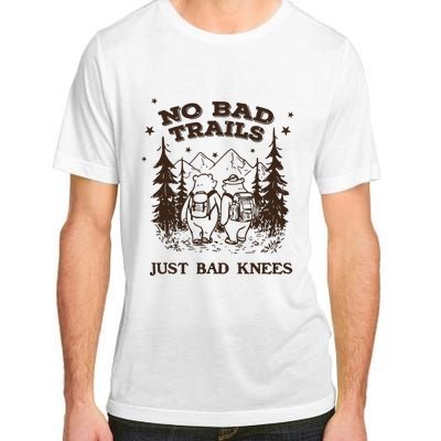 No Bad Trails Just Bad Knees Cute Bears Hiking Vintage Adult ChromaSoft Performance T-Shirt