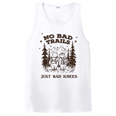 No Bad Trails Just Bad Knees Cute Bears Hiking Vintage PosiCharge Competitor Tank