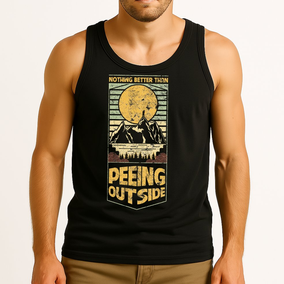Nothing Better Than Peeing Outside Mountains Tank Top