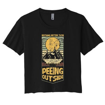 Nothing Better Than Peeing Outside Mountains Crop Top