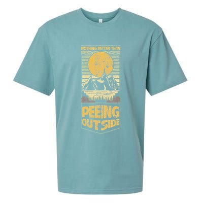 Nothing Better Than Peeing Outside Mountains Sueded Cloud Jersey T-Shirt
