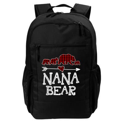 Nana Bear Three Cubs Red Plaid Mama Christmas Pajama Gift Backpack
