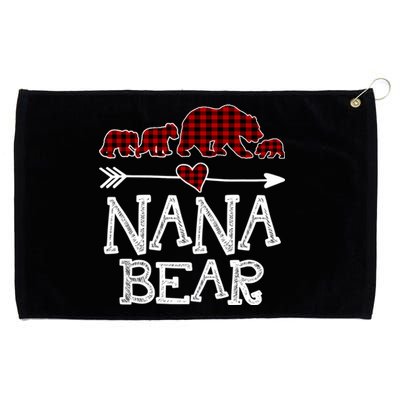 Nana Bear Three Cubs Red Plaid Mama Christmas Pajama Gift Grommeted Golf Towel