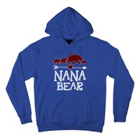 Nana Bear Three Cubs Red Plaid Mama Christmas Pajama Gift Hoodie