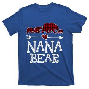 Nana Bear Three Cubs Red Plaid Mama Christmas Pajama Gift T-Shirt