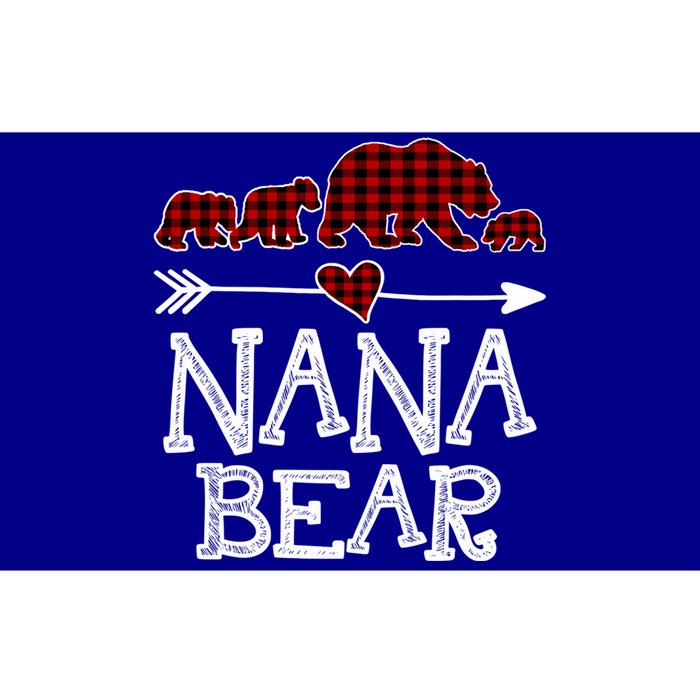 Nana Bear Three Cubs Red Plaid Mama Christmas Pajama Gift Bumper Sticker