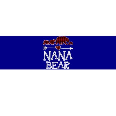 Nana Bear Three Cubs Red Plaid Mama Christmas Pajama Gift Bumper Sticker