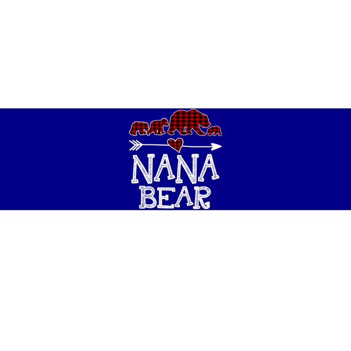 Nana Bear Three Cubs Red Plaid Mama Christmas Pajama Gift Bumper Sticker