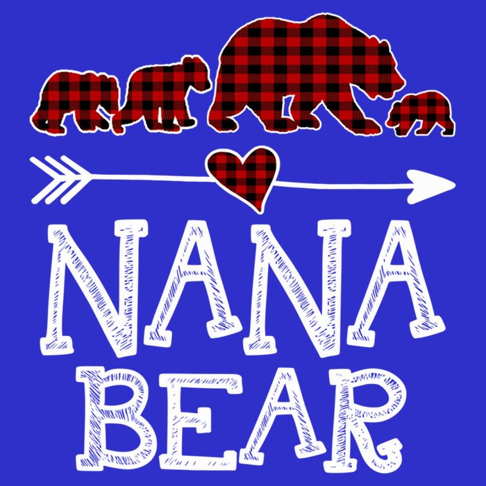 Nana Bear Three Cubs Red Plaid Mama Christmas Pajama Gift Bag
