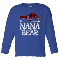 Nana Bear Three Cubs Red Plaid Mama Christmas Pajama Gift Toddler Long Sleeve Shirt