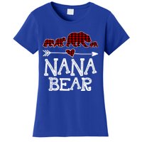 Nana Bear Three Cubs Red Plaid Mama Christmas Pajama Gift Women's T-Shirt