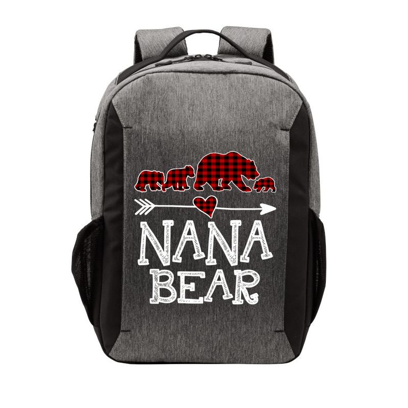 Nana Bear Three Cubs Red Plaid Mama Christmas Pajama Gift Vector Backpack