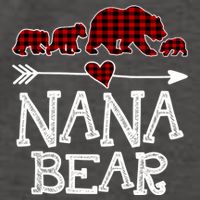 Nana Bear Three Cubs Red Plaid Mama Christmas Pajama Gift Vector Backpack
