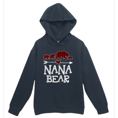 Nana Bear Three Cubs Red Plaid Mama Christmas Pajama Gift Urban Pullover Hoodie