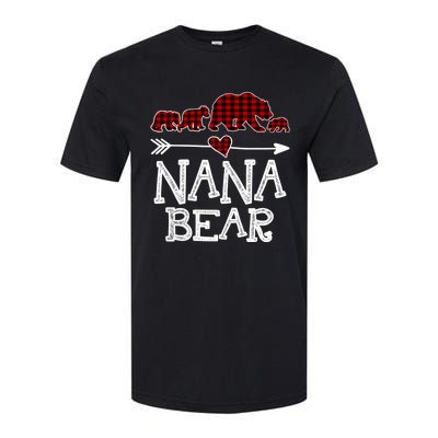 Nana Bear Three Cubs Red Plaid Mama Christmas Pajama Gift Softstyle® CVC T-Shirt