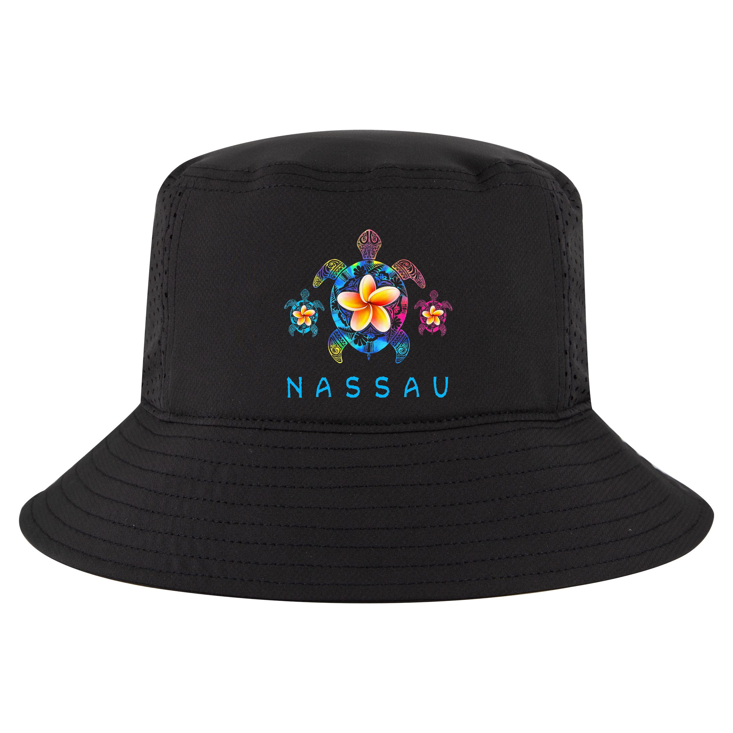 Nassau Bahamas Tribal Tie Dye Sea Turtle Cool Comfort Performance Bucket Hat