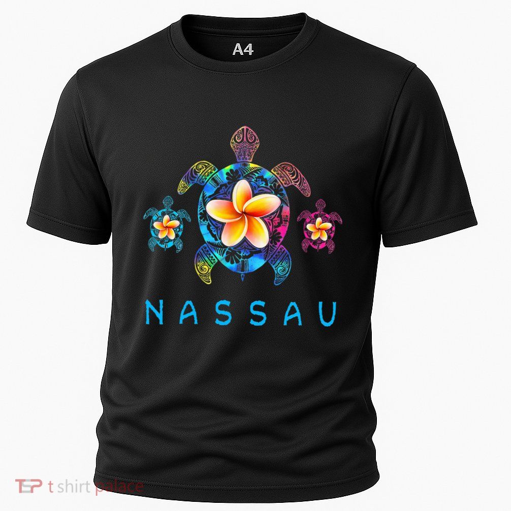 Nassau Bahamas Tribal Tie Dye Sea Turtle Performance Shirt