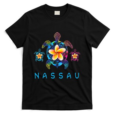 Nassau Bahamas Tribal Tie Dye Sea Turtle T-Shirt