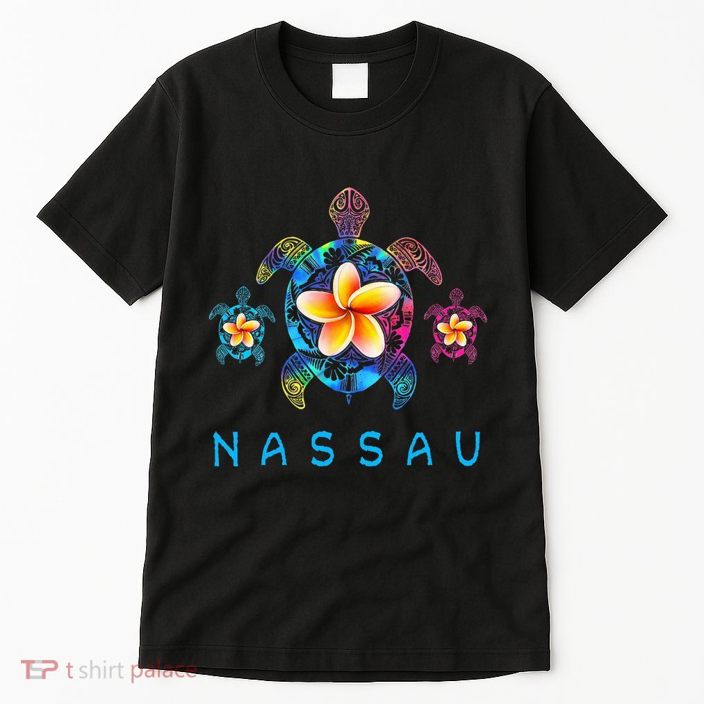 Nassau Bahamas Tribal Tie Dye Sea Turtle Tall T-Shirt