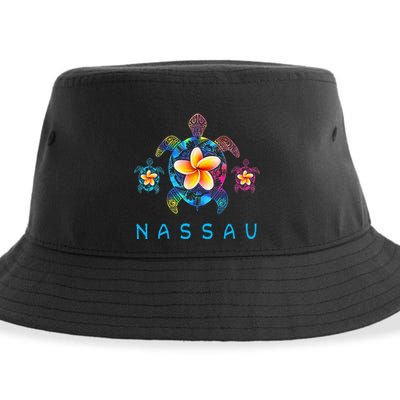 Nassau Bahamas Tribal Tie Dye Sea Turtle Sustainable Bucket Hat