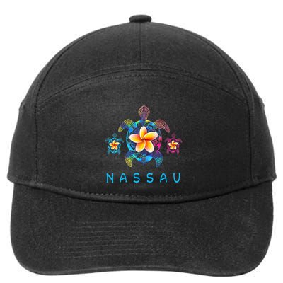 Nassau Bahamas Tribal Tie Dye Sea Turtle 7-Panel Snapback Hat