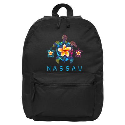 Nassau Bahamas Tribal Tie Dye Sea Turtle 16 in Basic Backpack
