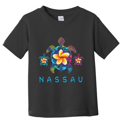 Nassau Bahamas Tribal Tie Dye Sea Turtle Toddler T-Shirt