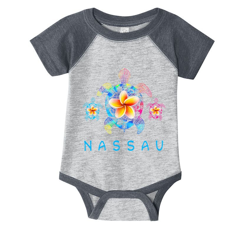 Nassau Bahamas Tribal Tie Dye Sea Turtle Infant Baby Jersey Bodysuit