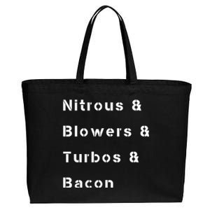 Nitrous & Blowers & Turbos & Bacon Cotton Canvas Jumbo Tote