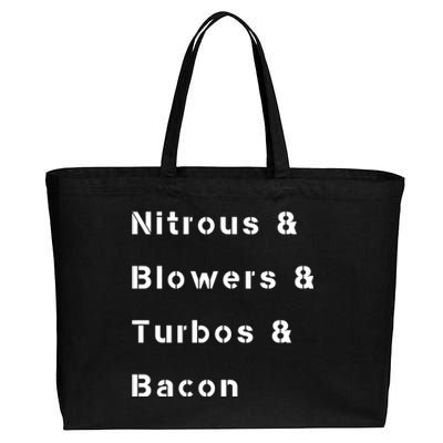 Nitrous & Blowers & Turbos & Bacon Cotton Canvas Jumbo Tote