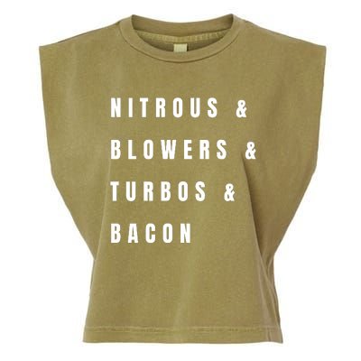 Nitrous & Blowers & Turbos & Bacon Garment-Dyed Women's Muscle Tee