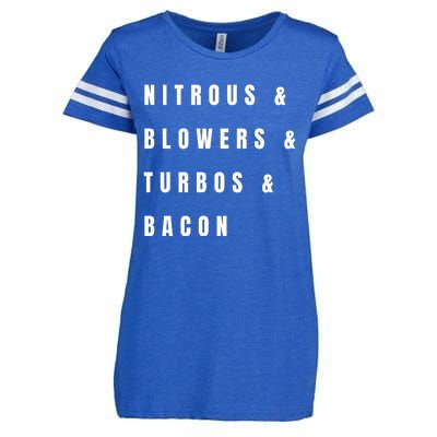 Nitrous & Blowers & Turbos & Bacon Enza Ladies Jersey Football T-Shirt