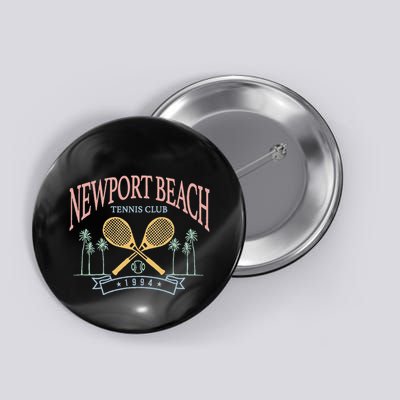 Newport Beach Tennis Club Crossed Racquets Button